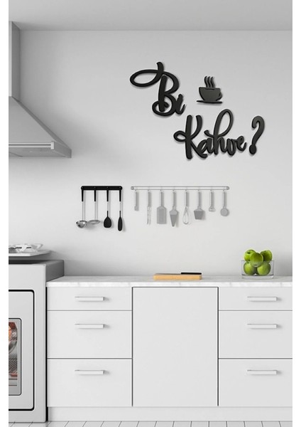 Bi Kahve Yazılı Ahşap Pleksi Duvar Dekoru – Kafe & Mutfak Duvar Süsü modelleri