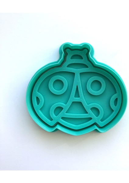 Sevimli Uğur Böceği Kurabiye Kalıbı ve Damga Seti | Şans ve Uğur Temalı | Bahar, Doğa Partisi | Şeker Hamuru, Kil Şekillendirici