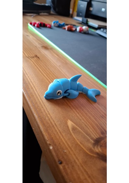 3D Baskı Eklemli Yunus – Hareketli Masaüstü Oyuncak ve Dekoratif Figür (10 Cm) fırsatları