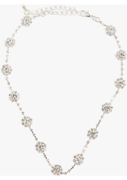 Taşlı Çiçekli Kolye