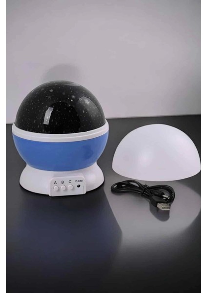 Mavi ve Mor Işıklı Projeksiyon Lambası