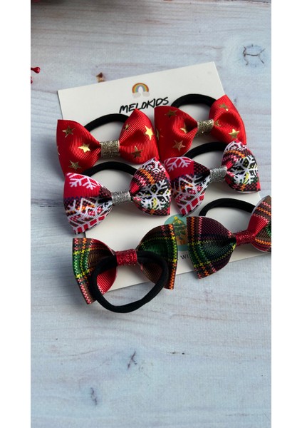 Yılbaşı Tokası Yılbaşı Temalı Mini Boy Kurdele Toka Seti-6 Adet modelleri