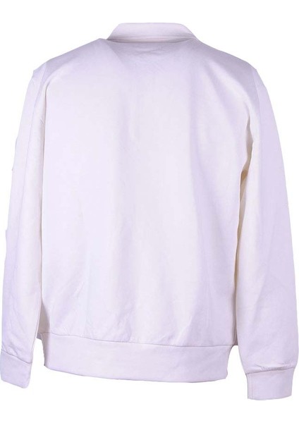 Double Face Yakalı Ekru Erkek Sweatshirt 1117 modelleri
