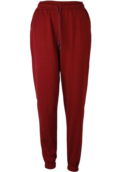 Modal Paça Lastikli Bordo Kadın Eşofman Altı 2022