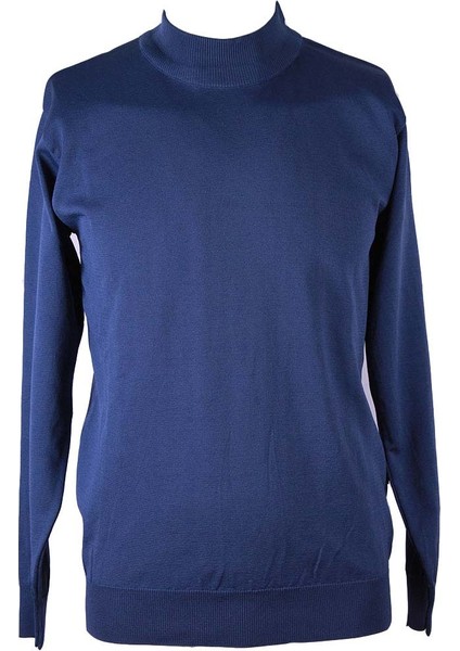 Yarım Balıkçı Erkek Indigo Erkek Kazak YSN02