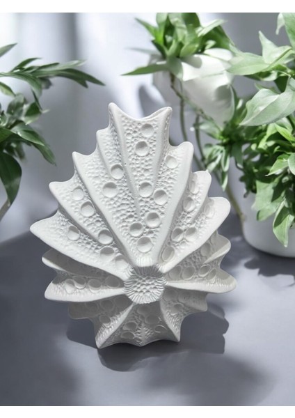 Beyaz Mercan Form Dekoratif Vazo – 24 cm fırsatları