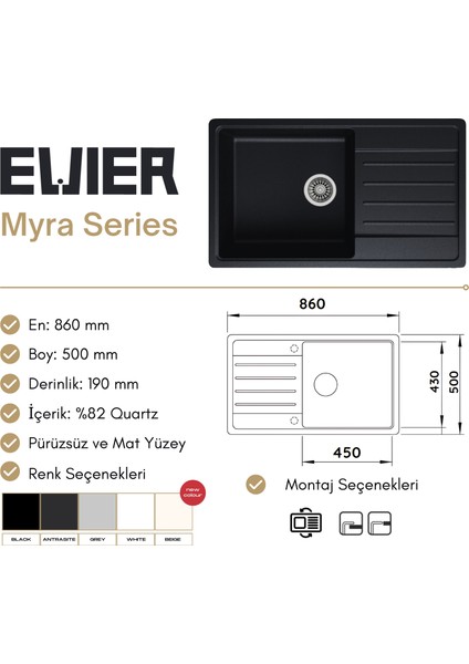 Granit Evye I Myra Series I (86X50CM) modelleri