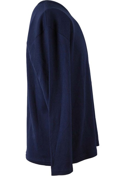 O Yaka Raporlu Interlok Indigo Erkek Sweatshirt 5503 fiyatları