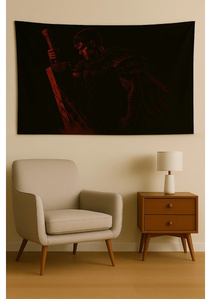 Berserk Temalı Duvar Örtüsü Ev Dekorasyon Duvar Halısı Tapestry