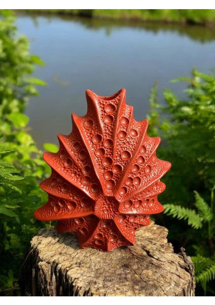 Kiremit Rengi Dokulu Dekoratif Vazo – 24 cm | El Yapımı Modern – Bohem Tasarım fiyatları