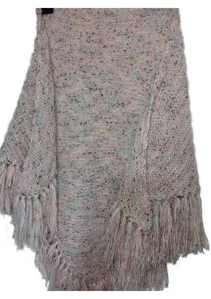 El Örgüsü Kırçıllı Pudra Büyük Boy Şal modelleri