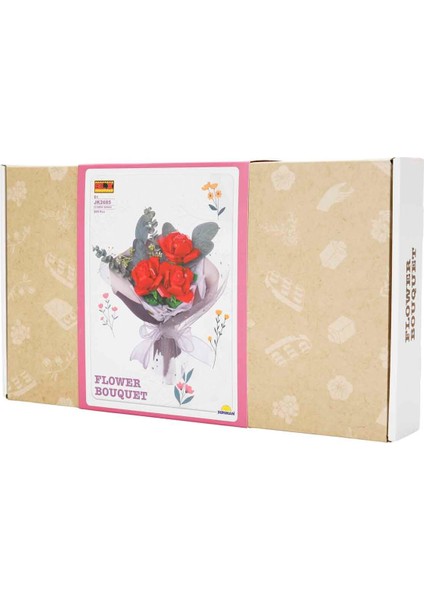 5757 Sun-Rst-Blx-Flower Set Gül Buketi 3lü Krmz 285 Prç fırsatları