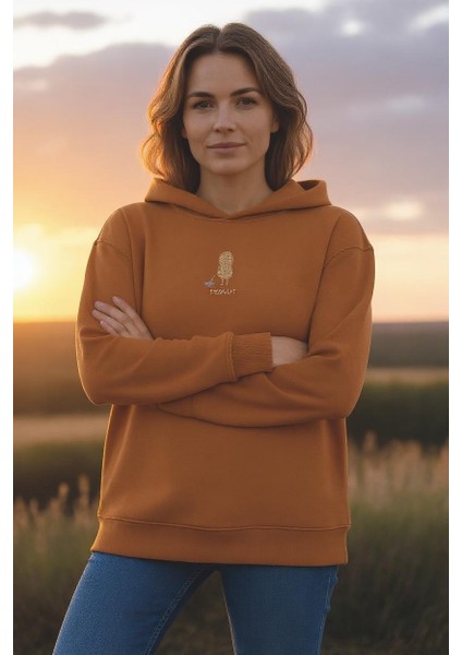 Peenut Oversize Unisex Kapüşonlu Sweatshirt fırsatları