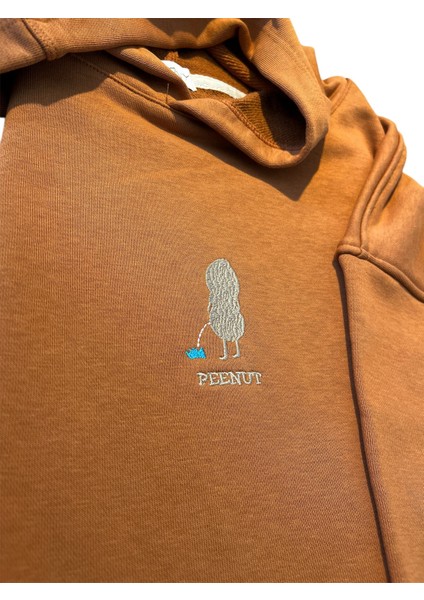 Peenut Oversize Unisex Kapüşonlu Sweatshirt