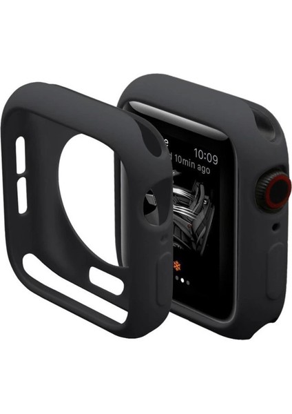 Apple Watch 38MM Silikon Alt Kasa - Siyah