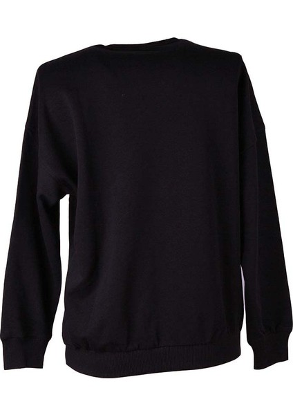 26KI40000063 Siyah Kadın Sweatshirt 6602 modelleri
