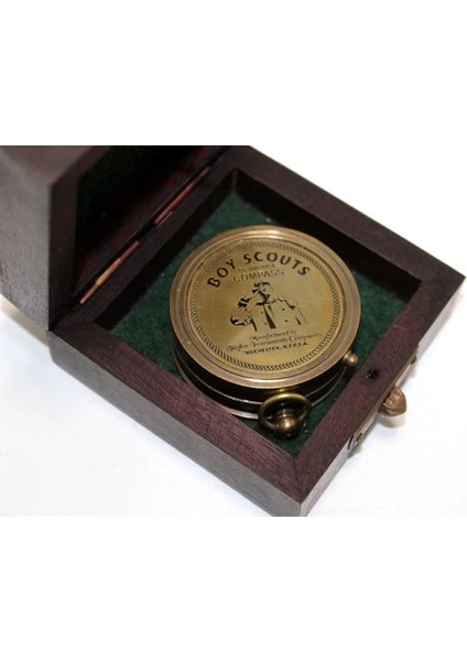 Ahşap Kutulu Pirinç Pusula Model 5 fiyatları