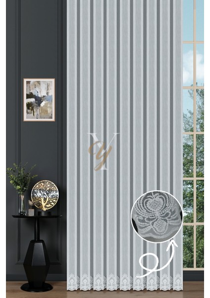 2506-1 Etek Tül Perde V-Fikse