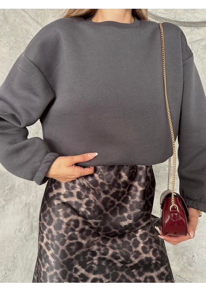 Üç Iplik Beli Lastikli Sweat Antrasit fiyatları