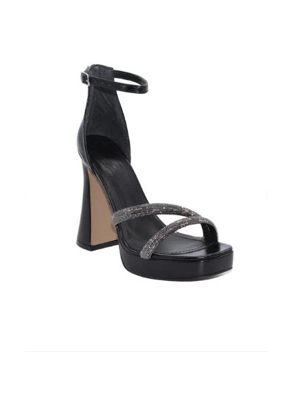 K052 Siyah 12 cm Platform Topuklu Kadın Ayakkabı fiyatları