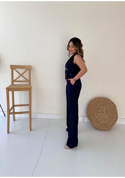 Kruvaze Tasarım Tulum Lacivert