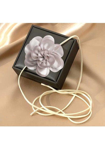 Choker Kolye Saten Gül Oval Tasarım (BC-1148 ) fiyatları