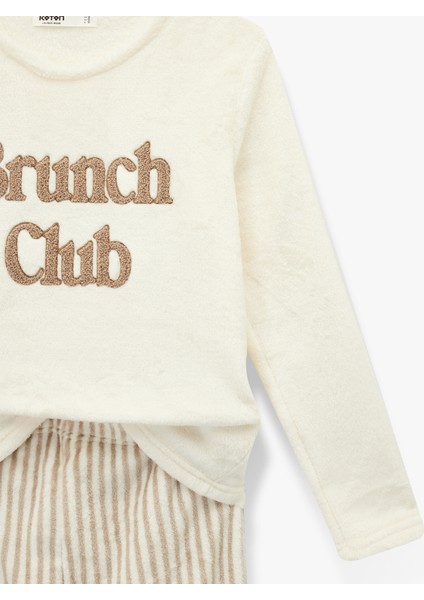 Rahat Kalıp Uzun Kollu Bisiklet Yaka 2'li Pijama Takımı modelleri