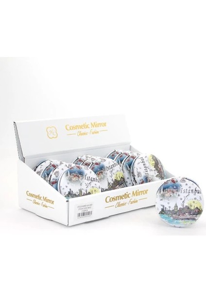 Taşlı Istanbul Tasarımı El Aynası Kalın Model 4