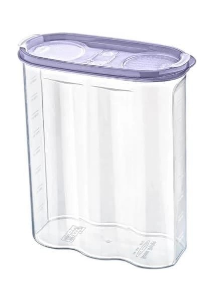 2 Kapaklı Ölçekli Erzak Kuru Gıda Saklama Kutusu Kabı 2,4 LITRE-SA940 indirimleri