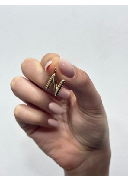 14 Ayar Altın Balon N Harf Kolye Ucu modelleri