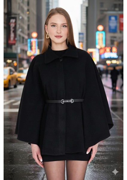 Yeni Sezon Siyah Panço – Rahat ve Zarif Tesettür Stil