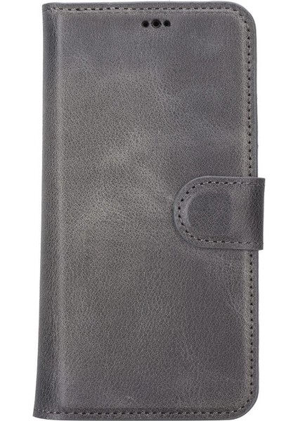 Apple iPhone 14 Pro Uyumlu Deri Cüzdanlı Kılıf Mwwn VS4EF Gri fırsatları