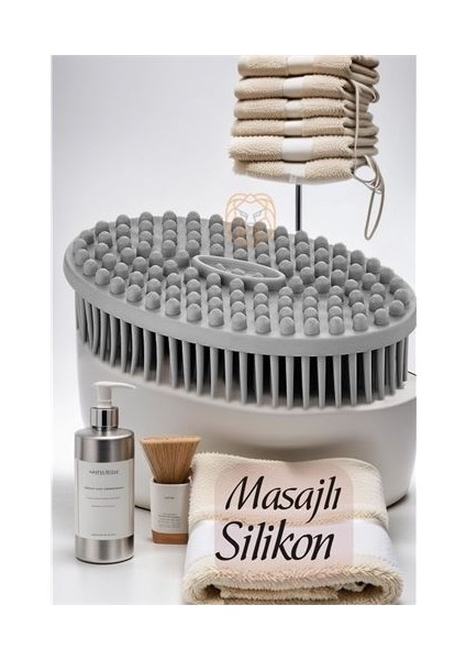 Hsnet Masajlı Silikon Banyo Fırçası Nuage Design - MB000X-2FVT81