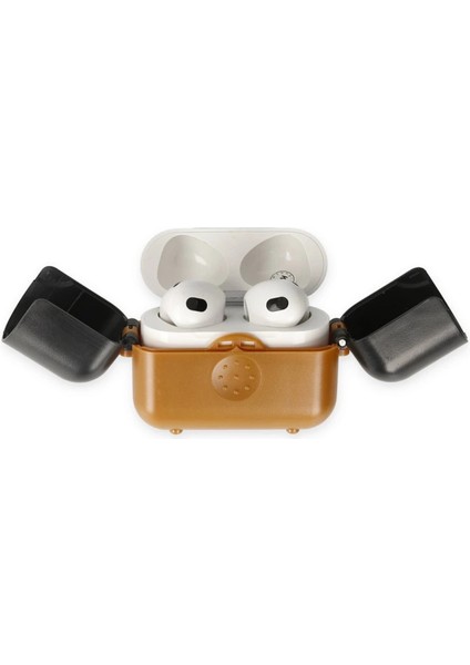 Airpods 3 (3.nesil) Basmalı Kılıf - Kahverengi-Siyah modelleri