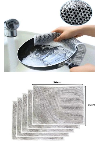 3 Adet Çok Fonksiyonlu Çizmeyen Tel Bulaşık Bezi Bulaşık Havlusu Bulaşık Temizlik Ovma Bezi fırsatları