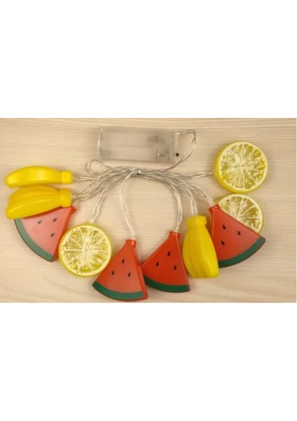 2m 10 LED Karışık Meyveler Şekilli Işık