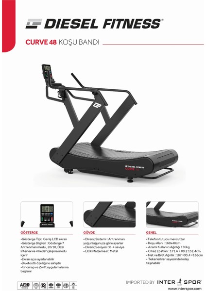 Curve 48 Koşu Bandı fiyatları