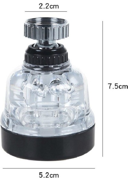 Su Tasarruflu 3 Fonksiyonlu Oynar Musluk Başlığı - Şeffaf fırsatları