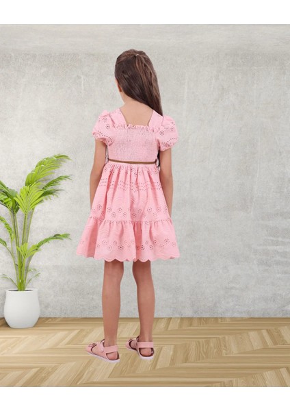 Queenkids Kız Çocuk M0799 Fisto Elbise Pembe fiyatları