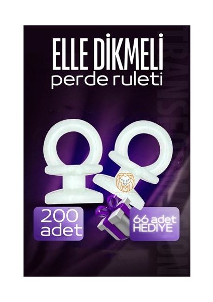 Hsnet Elle Dikmeli Perde Düğmesi Perde Ruleti 266 Adet - MB000X-2FWHY6