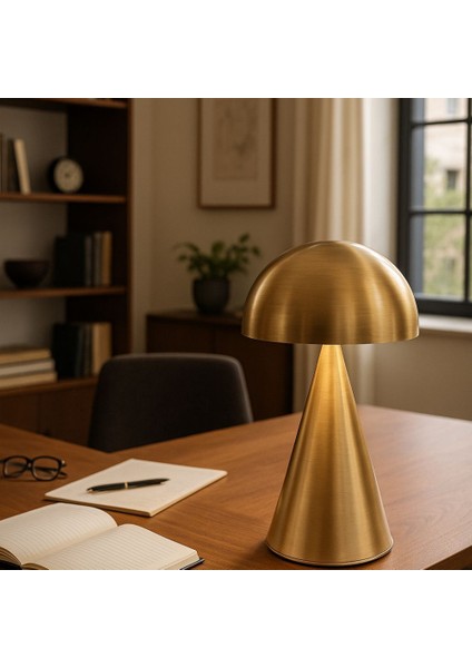 Vintage Dokunuş: 33 cm Eskitme Metal Masa Üstü Abajur fiyatları