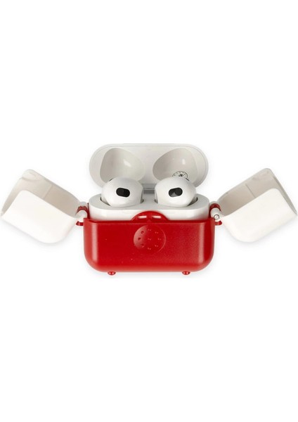 Airpods 3 (3.nesil) Basmalı Kılıf - Kırmızı-Beyaz modelleri