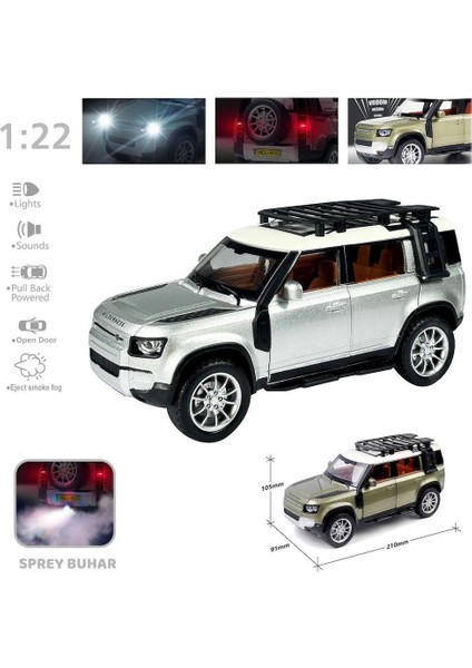 HCL-510A Çek Bırak 1:22 Sesli ve Işıklı Buharlı Df Metal Jeep fiyatları