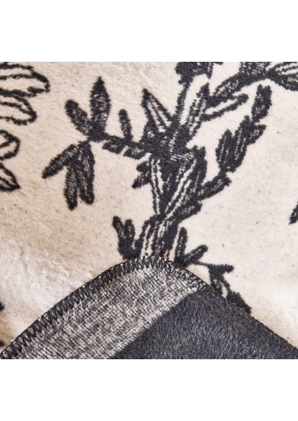 Soft Davi Pamuklu Tv Battaniyesi - Ekru / Antrasit - 130X170 cm fırsatları