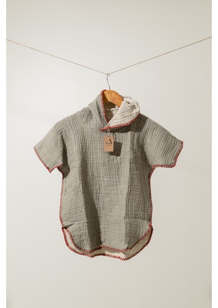 Haki Müslin Çocuk Panço modelleri