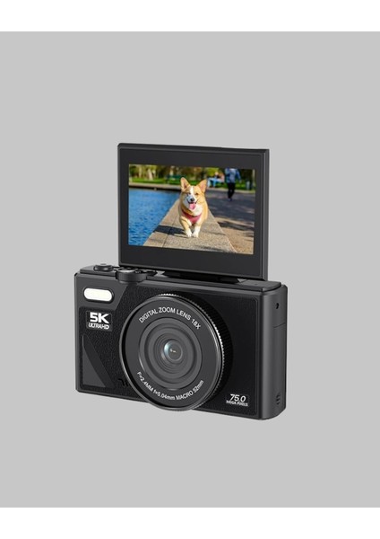 5k UHD Dijital Kamera 75MP Sensör 18X Zoom Stabilizasyonlu indirimleri