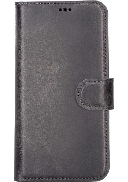 Apple iPhone 13 Pro Uyumlu Deri Cüzdanlı Kılıf Mwwn Tn1 Gri modelleri