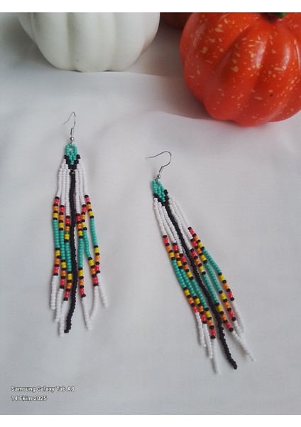 Kum Boncuklu El Yapımı Küpe modelleri