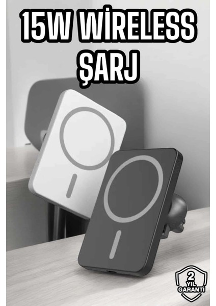 Ios Uyumlu Manyetik Tasarım Magsafe Iphone 12/13/14/15 Araç Şarjı