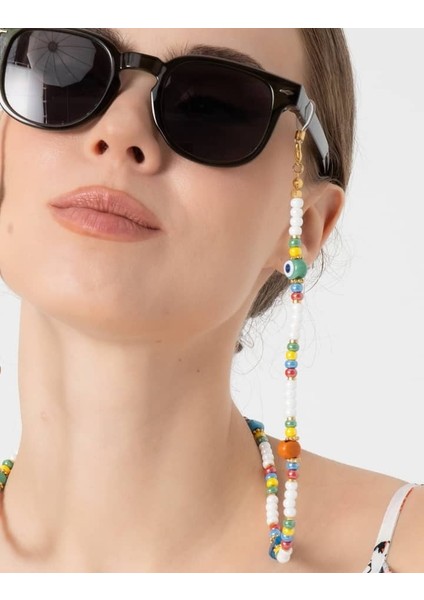 Db DİLEK BAŞ TASARIM Nazar Boncuklu ve Kum Boncuklu Gözlük Ipi fırsatları